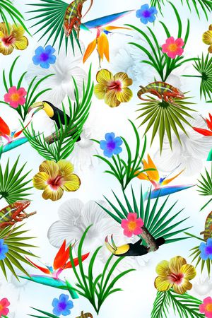 大气热带印花华亿平台图片