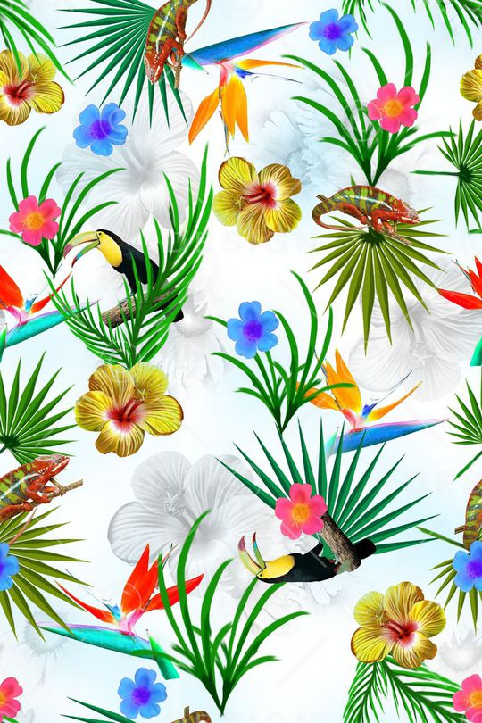 大气热带印花华亿平台图片