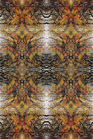 水彩树印花华亿平台图片