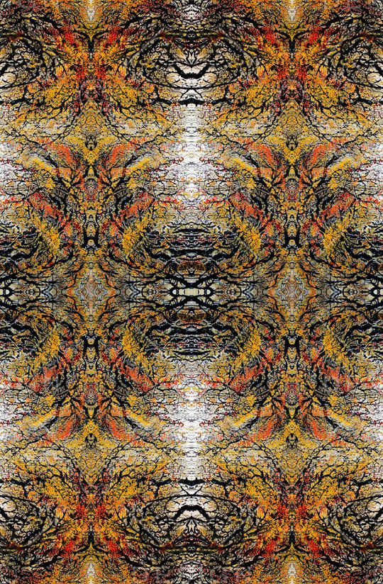 水彩树印花华亿平台图片