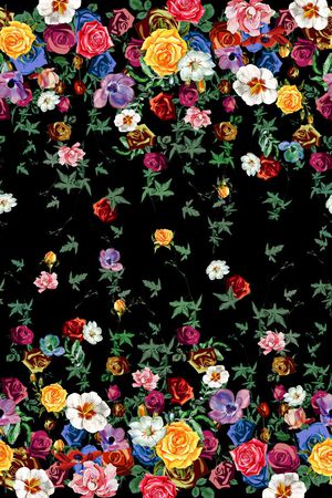 双边黑底印花华亿平台图片