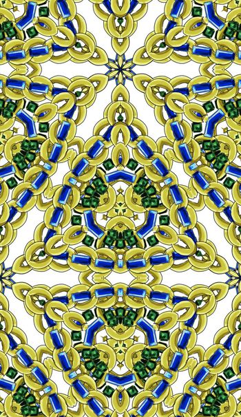 391548-金属链条与宝石多边型组合女装外套