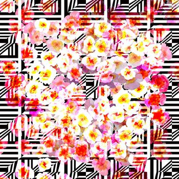 花卉印花华亿平台图片