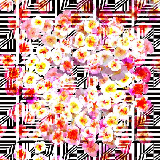 花卉印花华亿平台图片