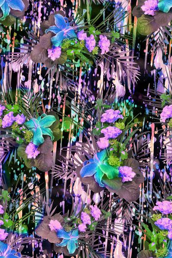 391707-水彩底纹写实花卉花朵组合