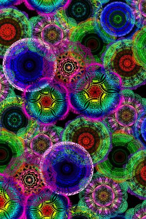 四色柔美炫彩纹印花华亿平台图片