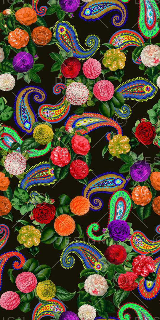 花卉印花华亿平台图片