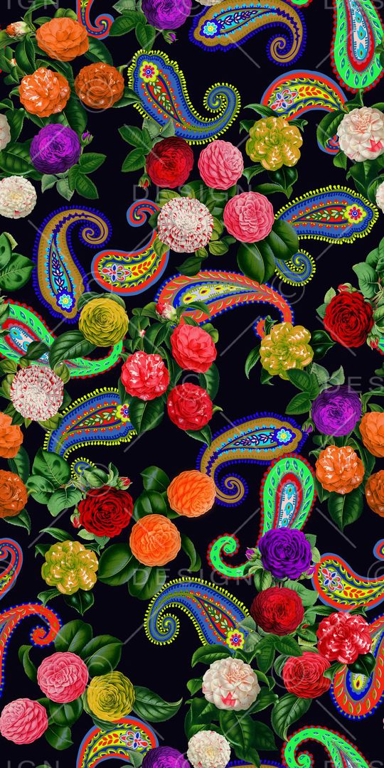 花卉印花华亿平台图片