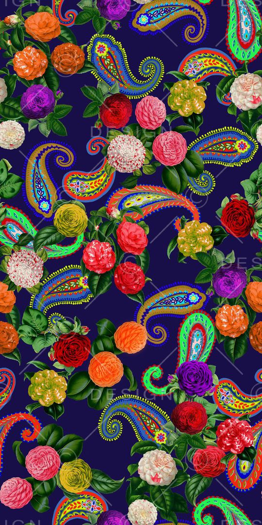 花卉印花华亿平台图片