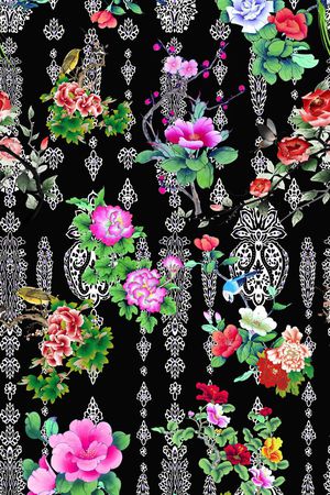 中国风印花华亿平台图片