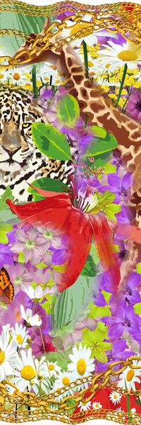 热带风情印花华亿平台图片