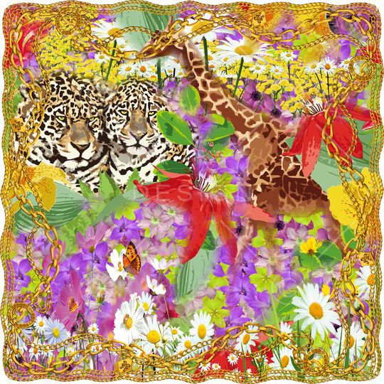 热带风情印花华亿平台图片