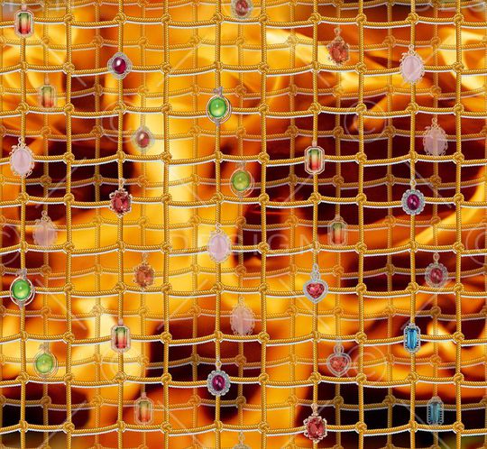 火焰珠宝绳子印花华亿平台图片