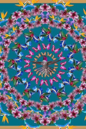 圆圈组合印花华亿平台图片