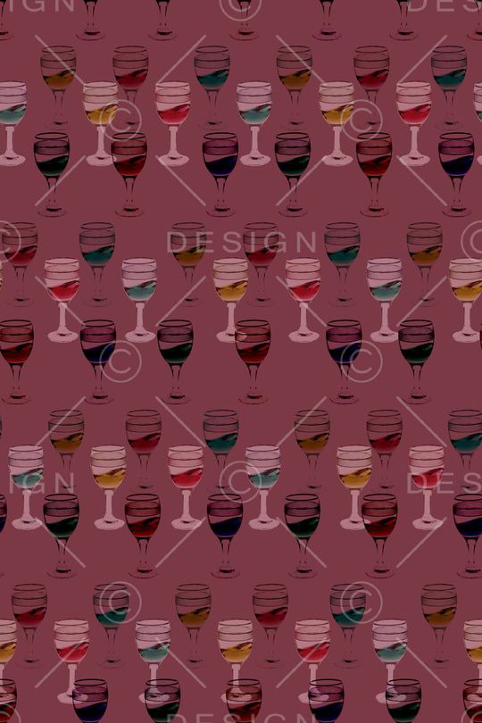 酒杯趣味排列印花华亿平台图片