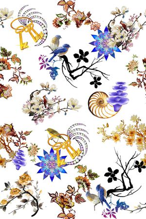 中国风印花华亿平台图片