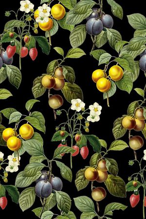 手绘花卉印花华亿平台图片