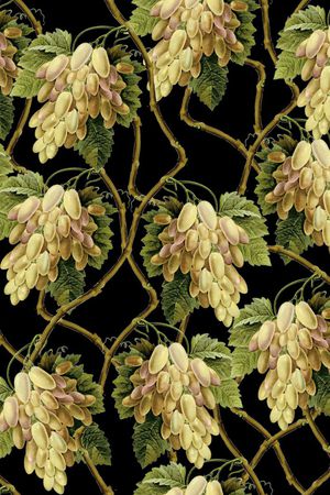 手绘树叶印花华亿平台图片