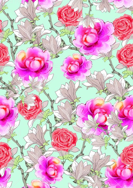 花卉印花华亿平台图片