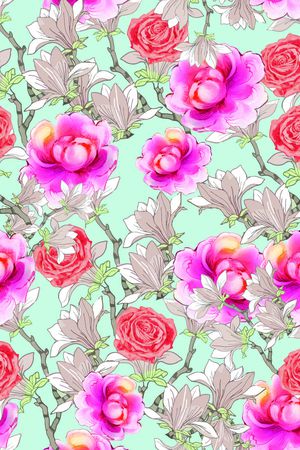 花卉印花华亿平台图片