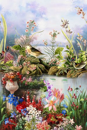 田园风印花华亿平台图片