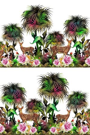 热带风印花华亿平台图片