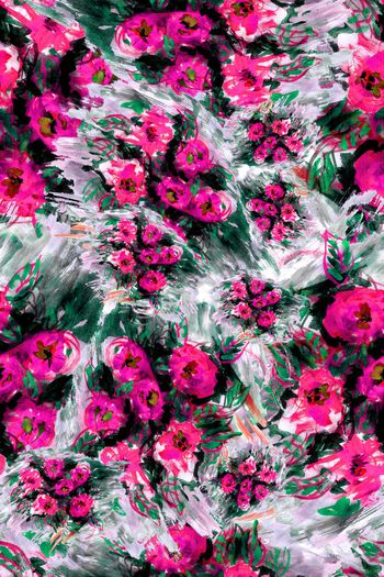 392600-手绘多彩水彩水墨抽象花卉花朵组合