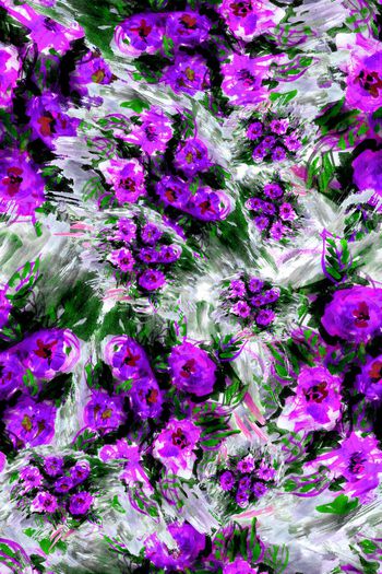 392601-手绘多彩水彩水墨抽象花卉花朵组合