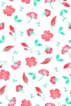 手绘花卉印花华亿平台图片