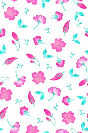 手绘花卉印花华亿平台图片