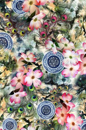 中国风印花华亿平台图片