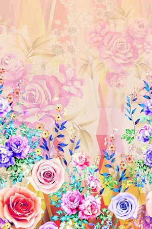 花卉印花华亿平台图片