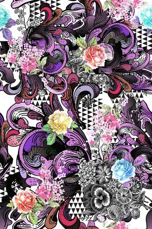 玫瑰印花华亿平台图片