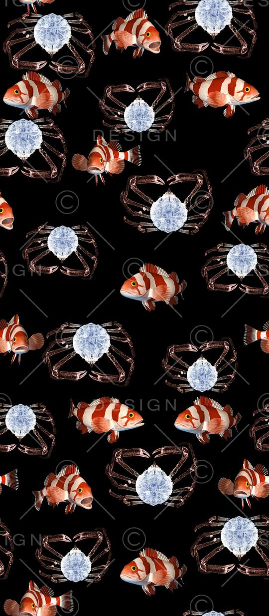 海洋生物印花华亿平台图片