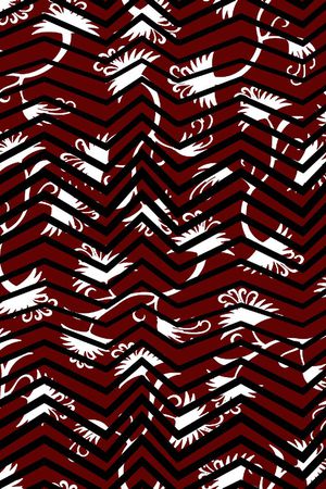 几何图案印花华亿平台图片