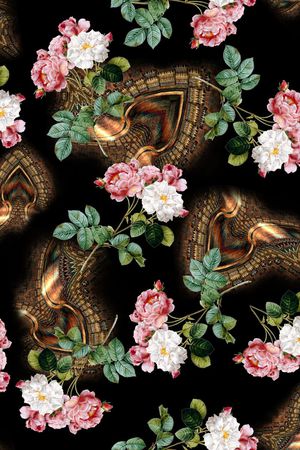 抽象肌理印花华亿平台图片