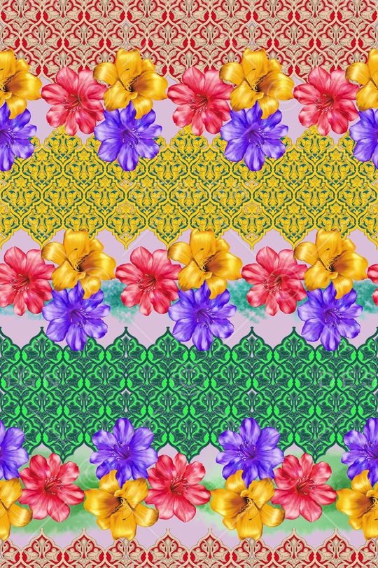 百合花印花华亿平台图片