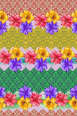 百合花印花华亿平台图片