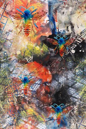 涂鸦蟒纹印花华亿平台图片