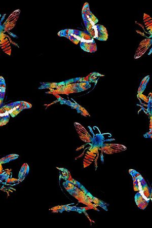 抽象艺术印花华亿平台图片