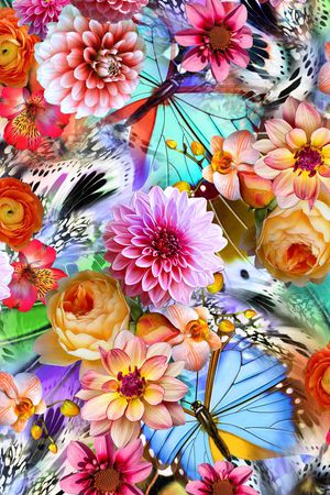 时尚绚丽印花华亿平台图片