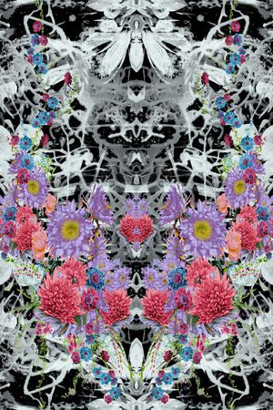 复古立体感精致花卉印花华亿平台图片