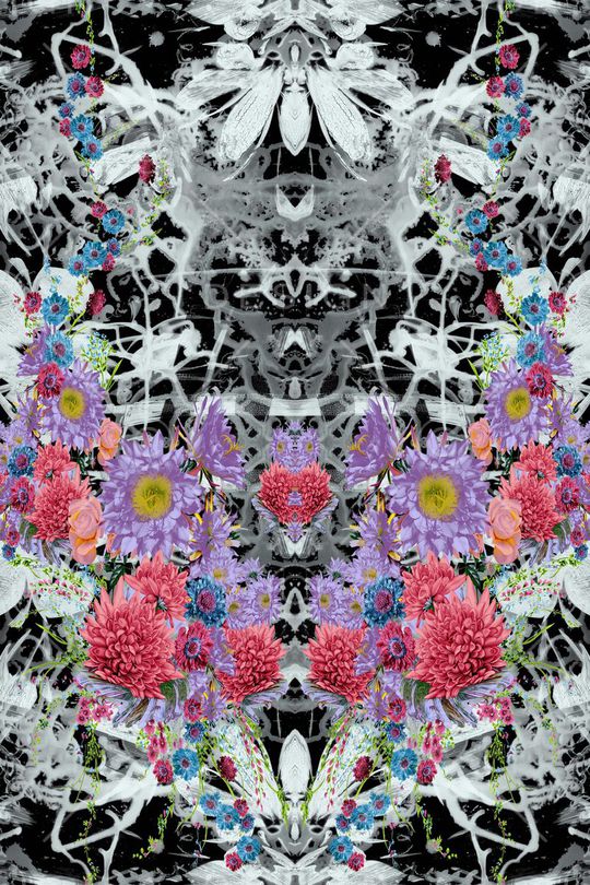 复古立体感精致花卉印花华亿平台图片