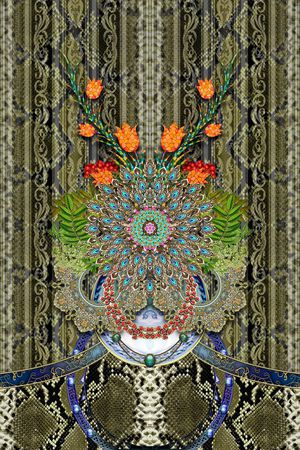 动物纹印花华亿平台图片