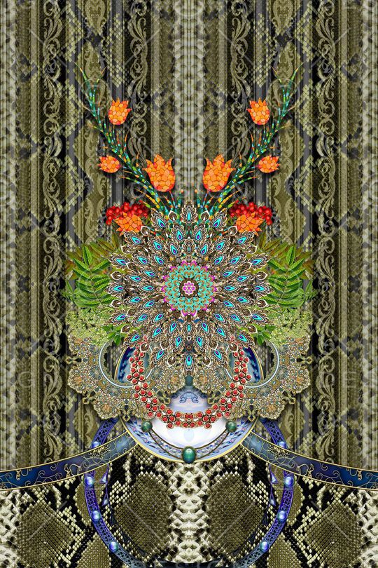 动物纹印花华亿平台图片