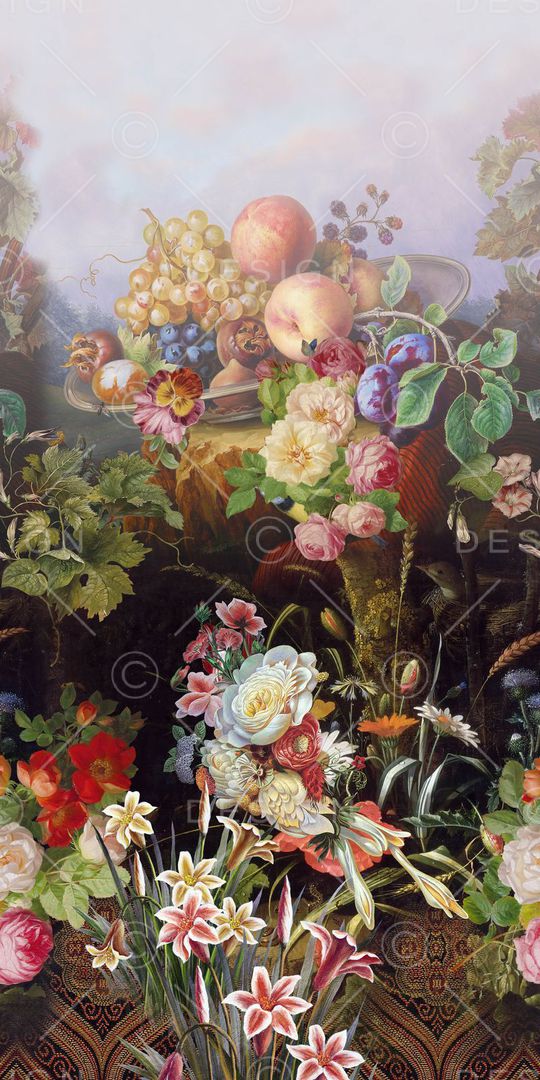 草丛树叶印花华亿平台图片