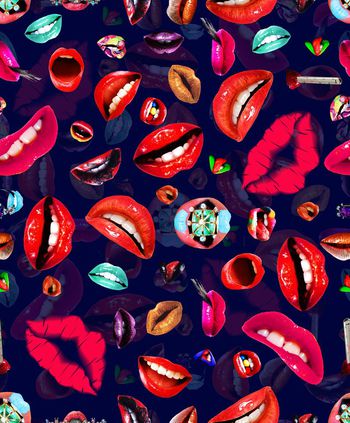 393000-时尚多彩嘴唇组合