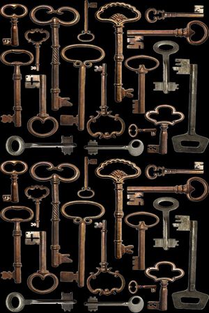 老人复古钥匙印花华亿平台图片
