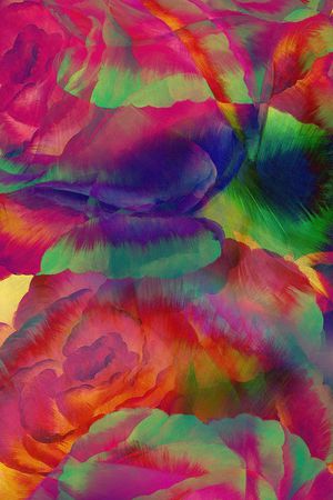 玫瑰花印花华亿平台图片