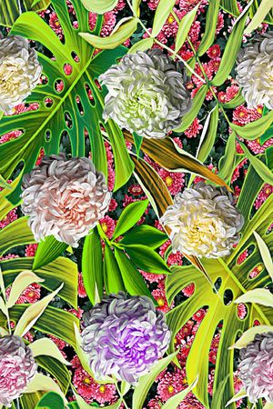 花卉印花华亿平台图片